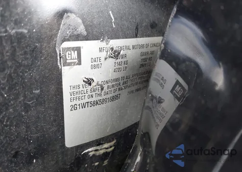 2008 Chevrolet Impala Lt from USA, damaged, VIN 2G1WT58K589168957